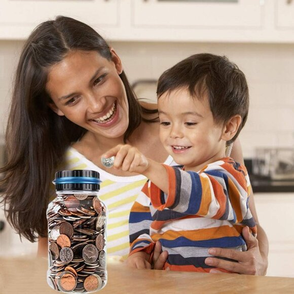 Coin Piggy Bank Saving Jar, Digital Coin Counter with LCD Display Large Capacity - Picture 5 of 7